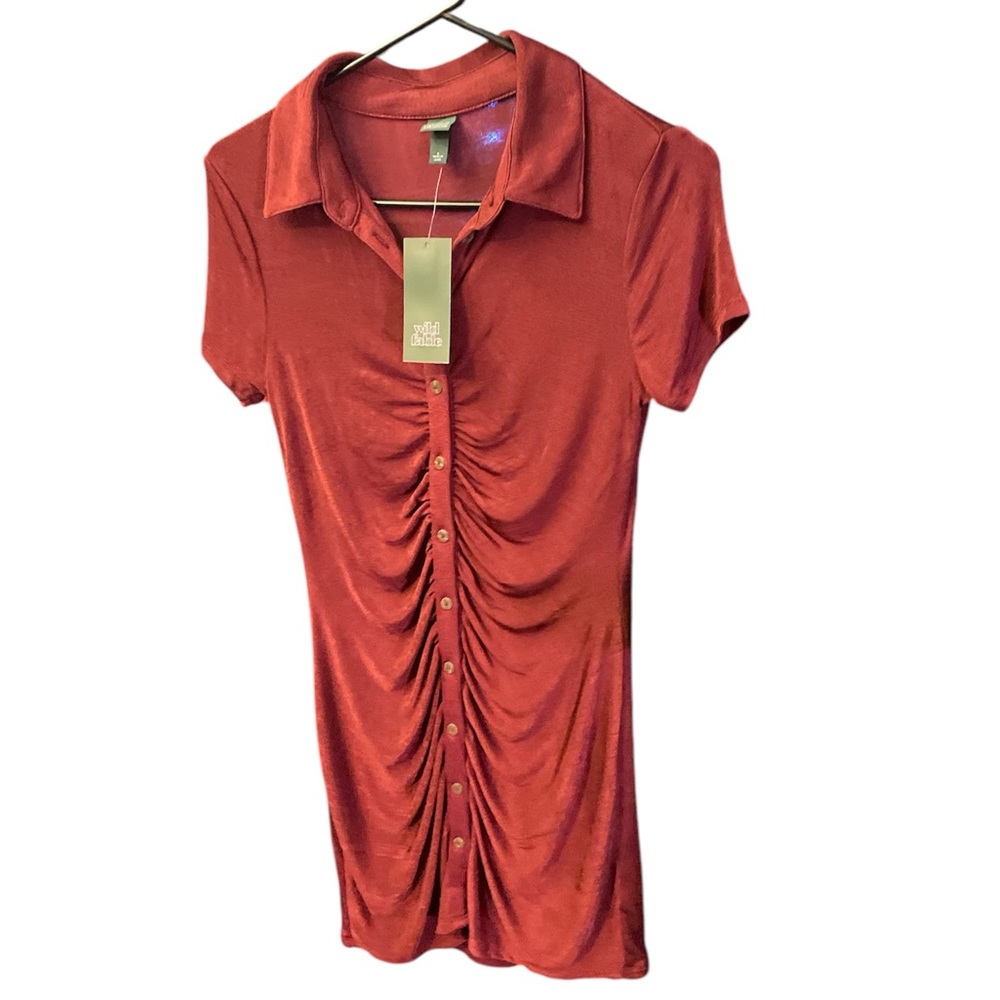 Wild fable maroon velvet look dress